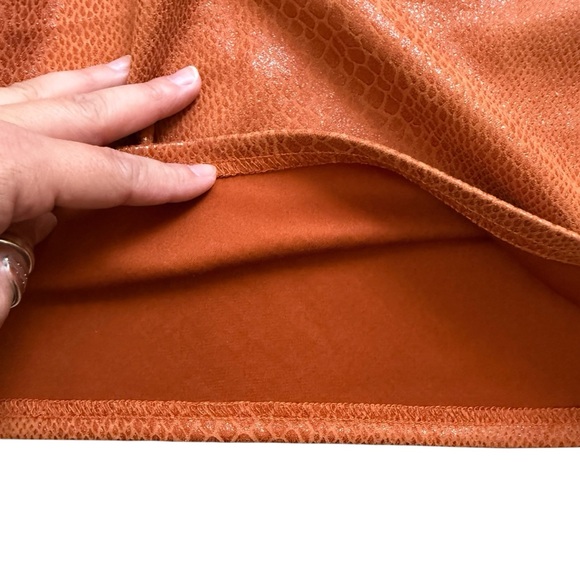 Urban Outfitters Rusty Brown Snakeskin One-Shoulder dress - Picture 7 of 7